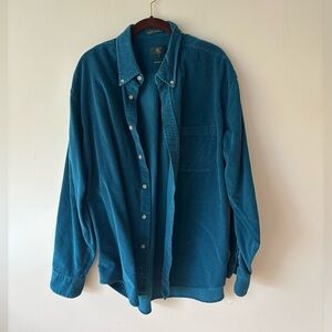 Club Room Teal Corduroy Shirt